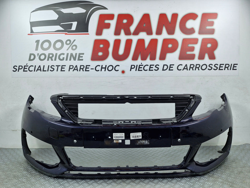 Pare-choc avant Peugeot 308 II Phase 2 d’origine occasion avec radars (04/2017) — FB625