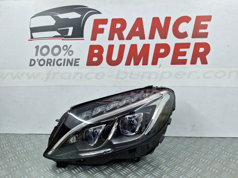 Vänster framlykta Mercedes Klass C W205 Fas 1 (2014-2018) LED – Original begagnad
