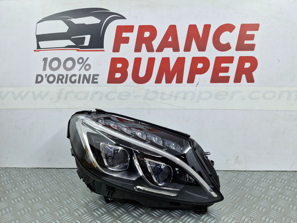 Vänster framlykta Mercedes Klass C W205 Fas 1 (2014-2018) LED – Original begagnad