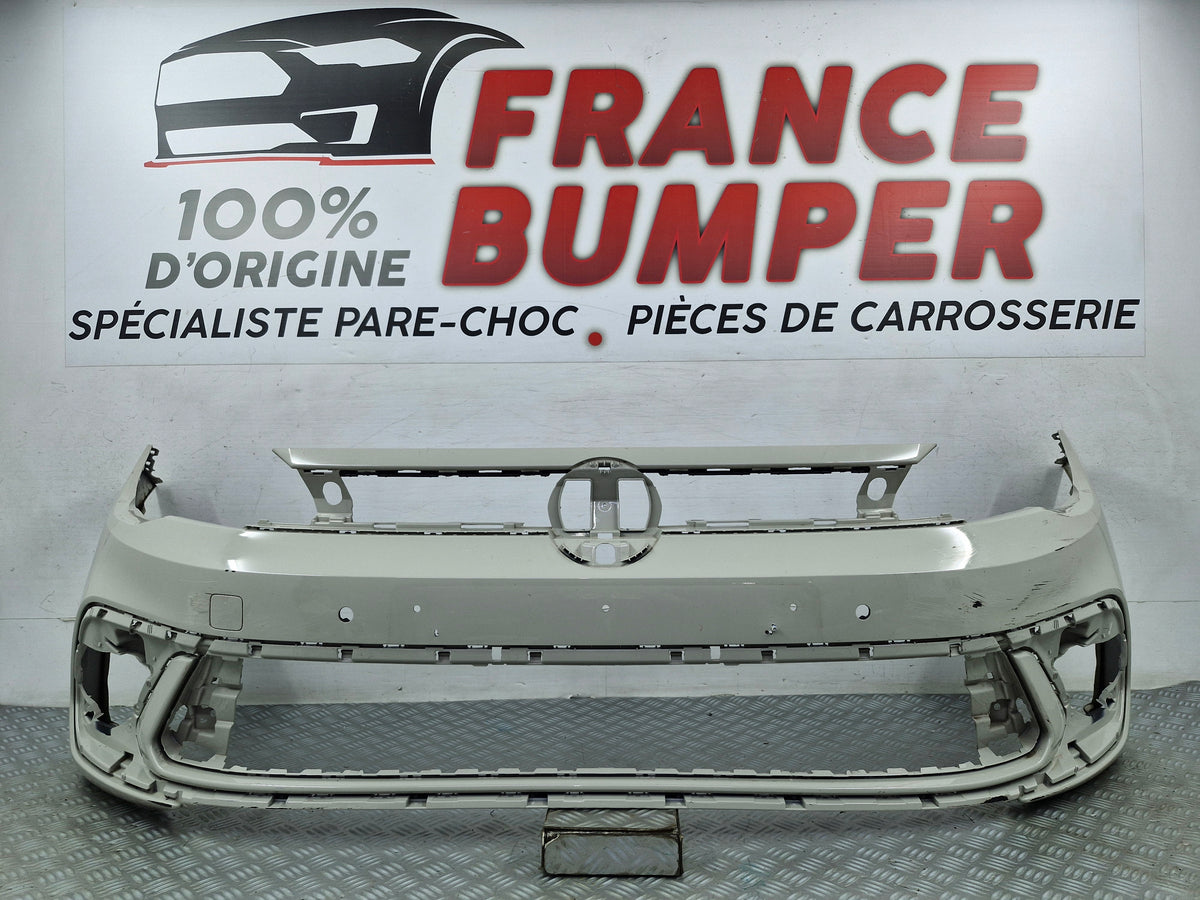 Pare-choc avant occasion d'origine Volkswagen Polo 6 Phase 2 avec emplacements radars - Réf. FB-PCA-VW-POLO6P2-0921-R