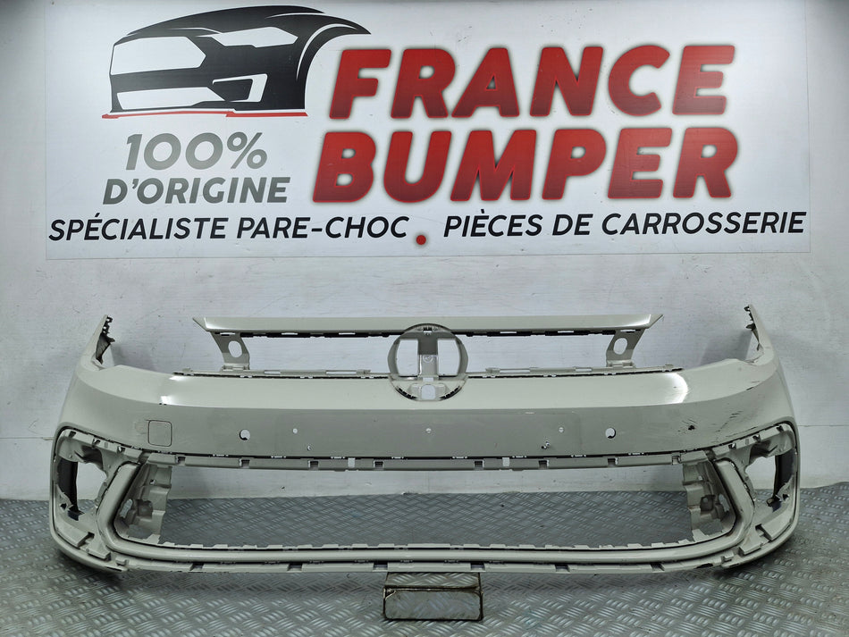 Pare-choc avant occasion d'origine Volkswagen Polo 6 Phase 2 avec emplacements radars - Réf. FB-PCA-VW-POLO6P2-0921-R