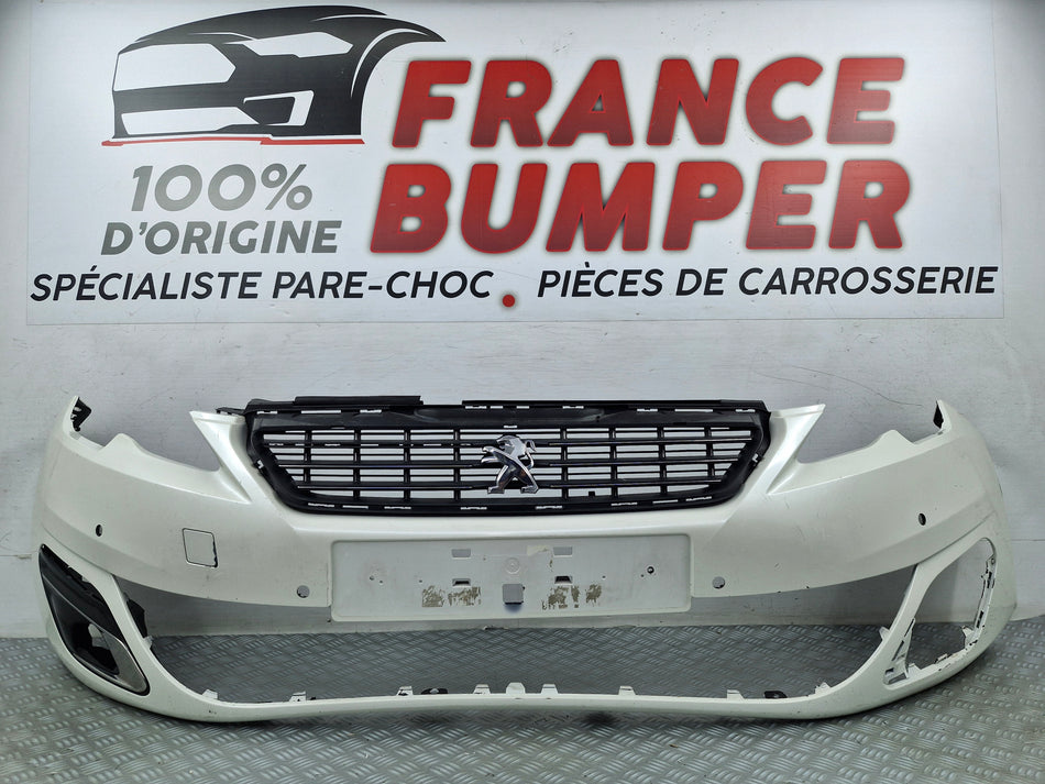 Pare-chocs avant Peugeot 308 II Phase 1 avec radars occasion pg8m54
