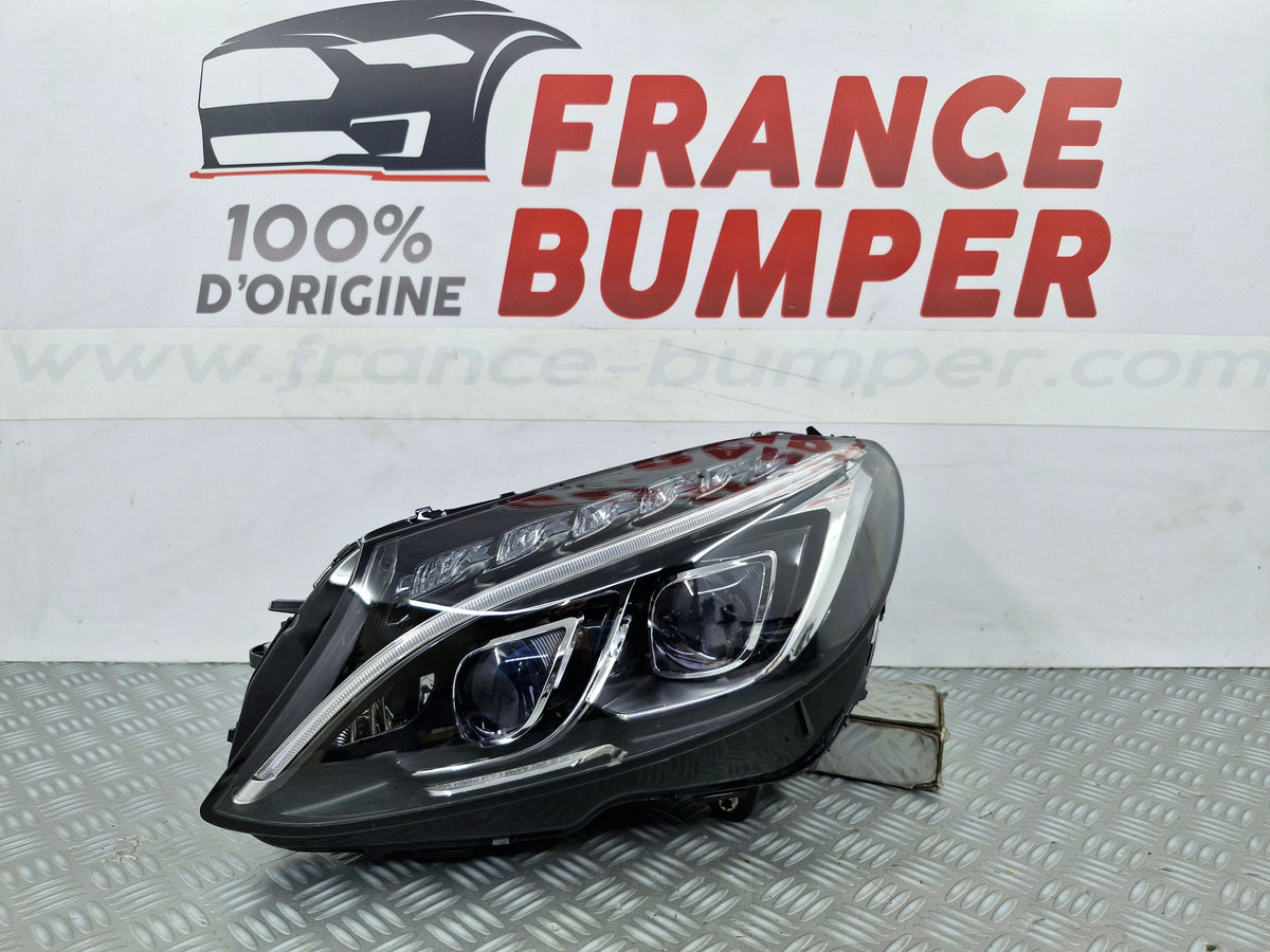 Phare avant gauche Mercedes Classe C W205 Phase 1 LED High Performance occasion d'origine France Bumper
