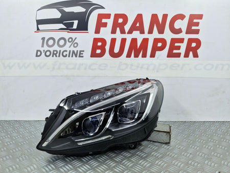 Phare avant gauche Mercedes Classe C W205 Phase 1 LED High Performance occasion d'origine France Bumper