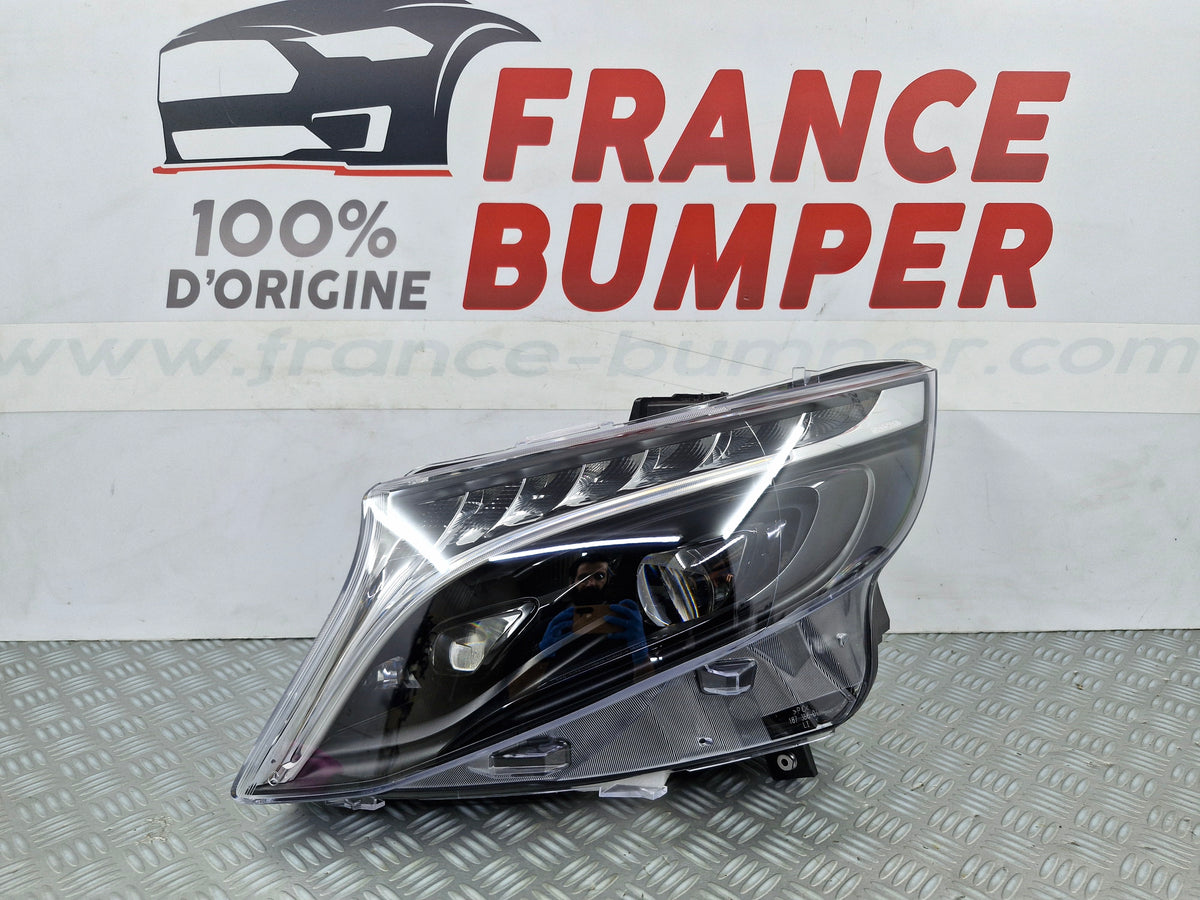 Phare avant gauche Mercedes Classe V W447 Full LED fond noir A4479069700 France Bumper MV4L8N6