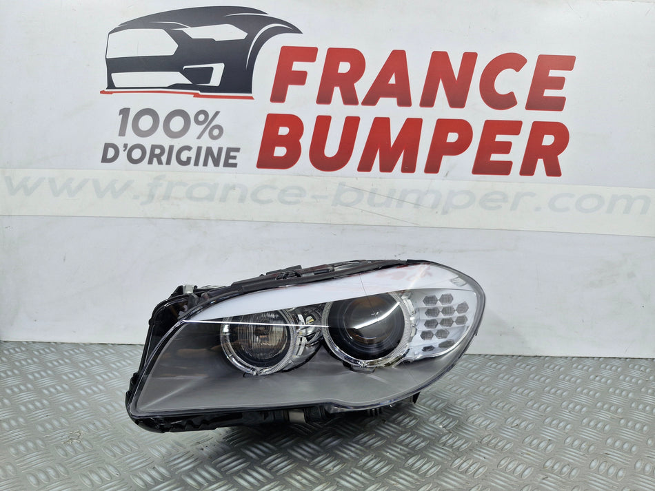Phares avant gauche et droit BMW Série 5 F10 F11 LCI Bi-Xénon adaptatifs 06/2013 à 06/2017 occasion d'origine France Bumper BF5P7A3