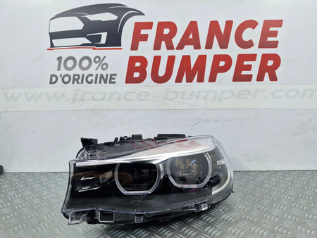Phare avant gauche BMW Série 3 GT F34 Phase 1 fond noir sans chrome 03/2013 à 12/2016 occasion d'origine France Bumper B34L9N7